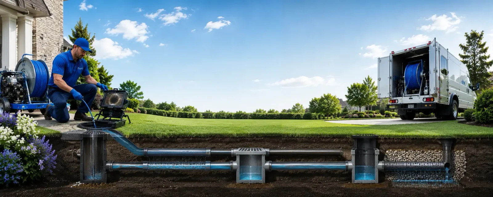 Outdoor drain cleaning information for West Babylon, NY